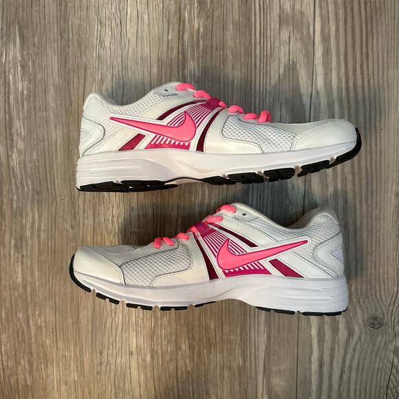 NIKE DART 580427-100 White Pink Lace Up RUNNING WALKING SNEAKER‎ Shoes Women’s 8 - Picture 5 of 9